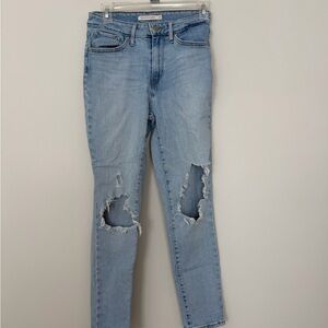 Levi's Women's 721 High Rise Ripped Skinny Jeans